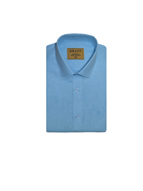 Mens Cotton Rich Half Sleeve Shirt and Dhoti Combo - MAJESTIC BLUE - MJH01