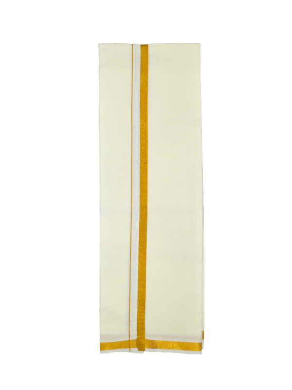 National Cotton Mens Cream Color Wedding Comb Half Sleeve - Vivaha_NHV_02