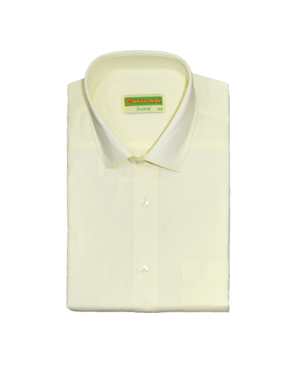 National Cotton Mens Cream Color Wedding Comb Half Sleeve - Vivaha_NHV_02